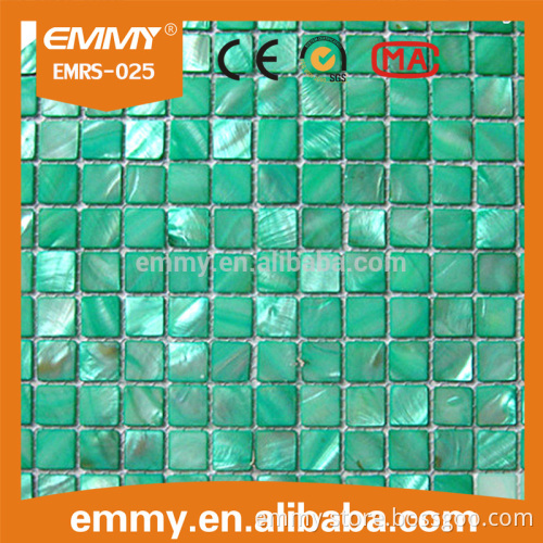 2016 new design dyed green China freshwater mother of peal river shell mosaic wall tile
